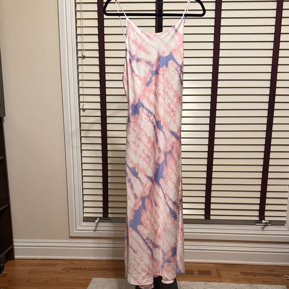 Astr Pastel Tie-Dye Maxi Dress - Size L - NWT